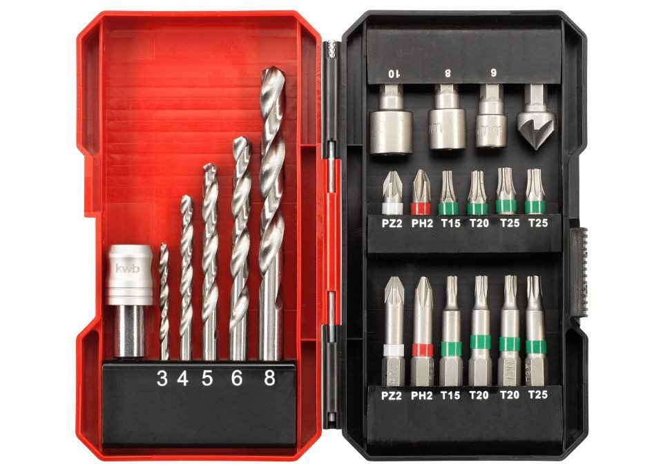 Einhell Bohrer- und Bit-Set Einhell Bit-Bohrerbox 22-teilig Sechskant
