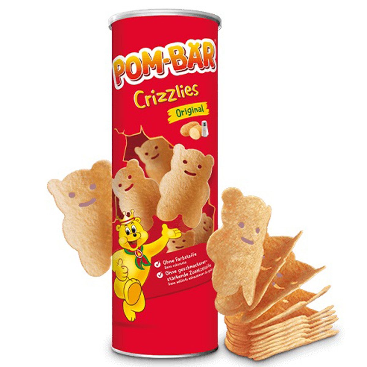 Pom-Bär Knabberei, Pom Bär Crizzlies Original knusprig dünn und lecker gesalzen 150g