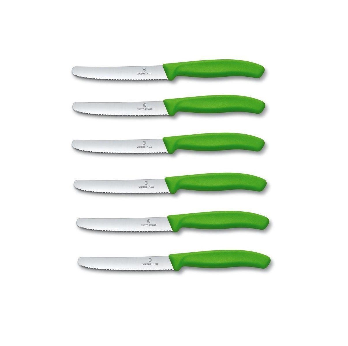 Victorinox Tafelmesser 6 Stück Tafelmesser Swiss Classic Grün