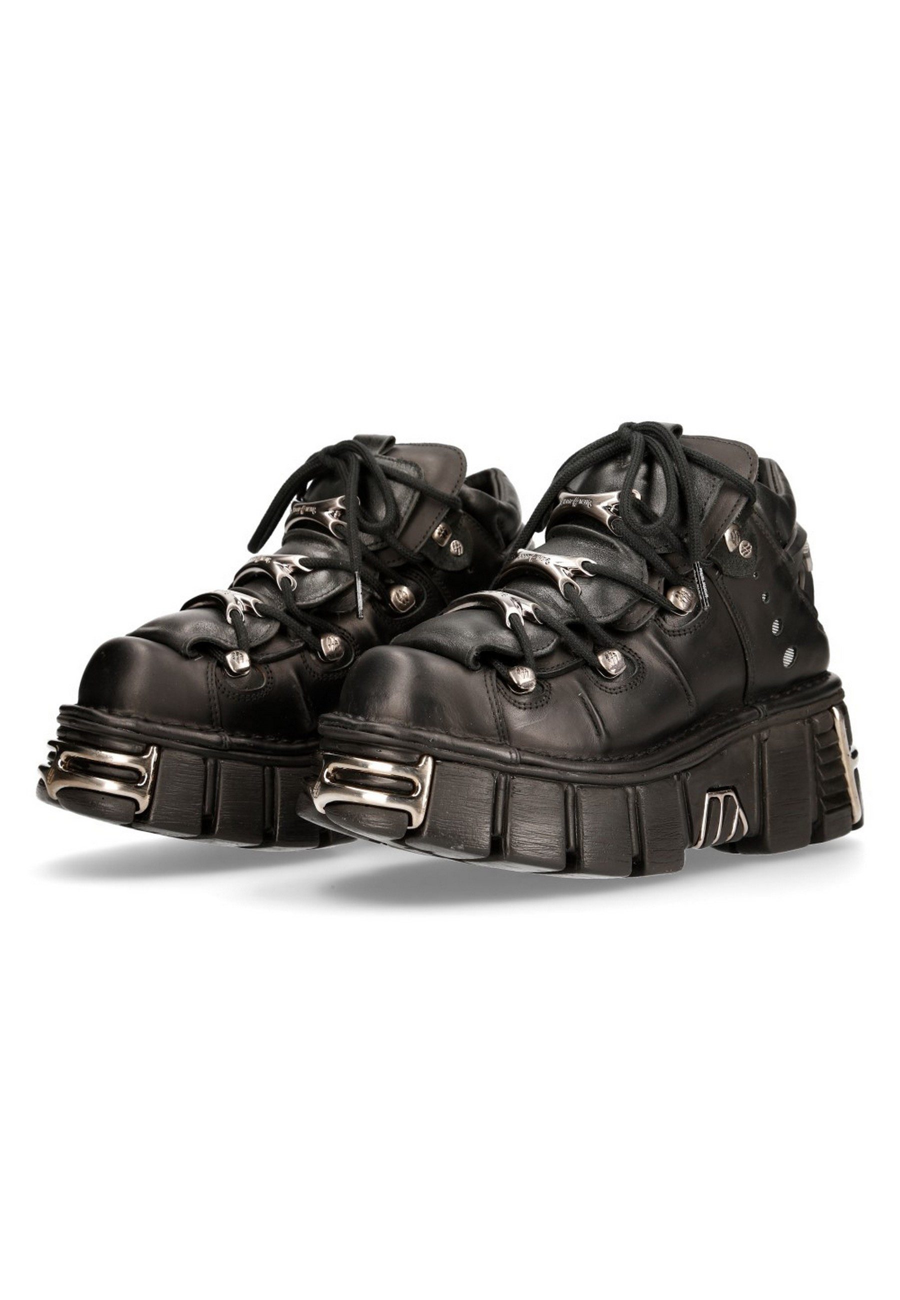 NEW ROCK M-106-S1 Plateausneaker aus echtem Rindsleder - Made in Spain