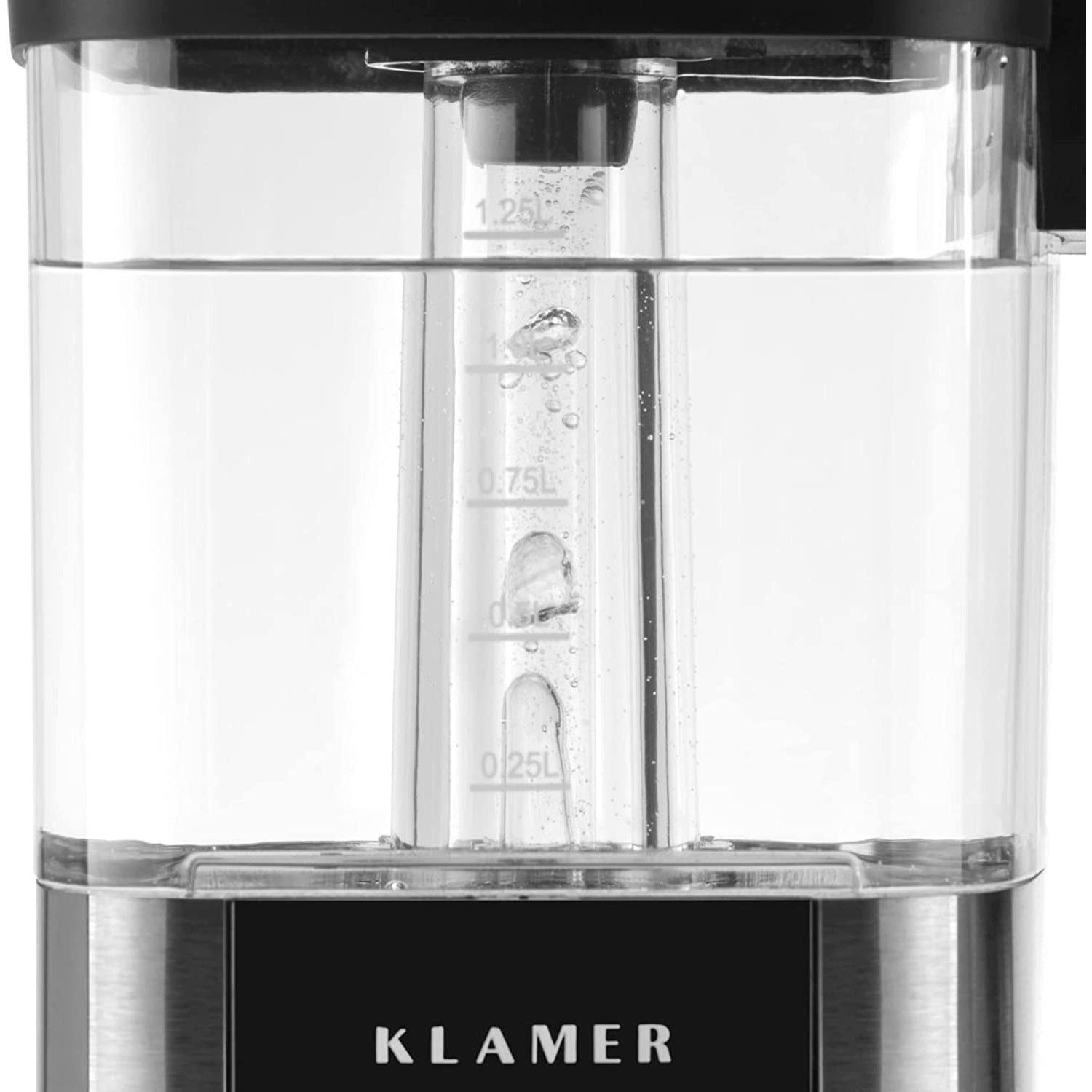 KLAMER Filterkaffeemaschine KLAMER Kaffeemaschine mit mit Glaskanne, Fassung… Kaffeebereiter 1,25L