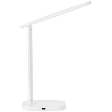 Lightbox LED Tischleuchte, Dimmfunktion, LED fest integriert, warmweiß - kaltweiß, LED Tischlampe, 33,3 cm Höhe, 6 W, 450 lm, Arm schwenkbar, weiß