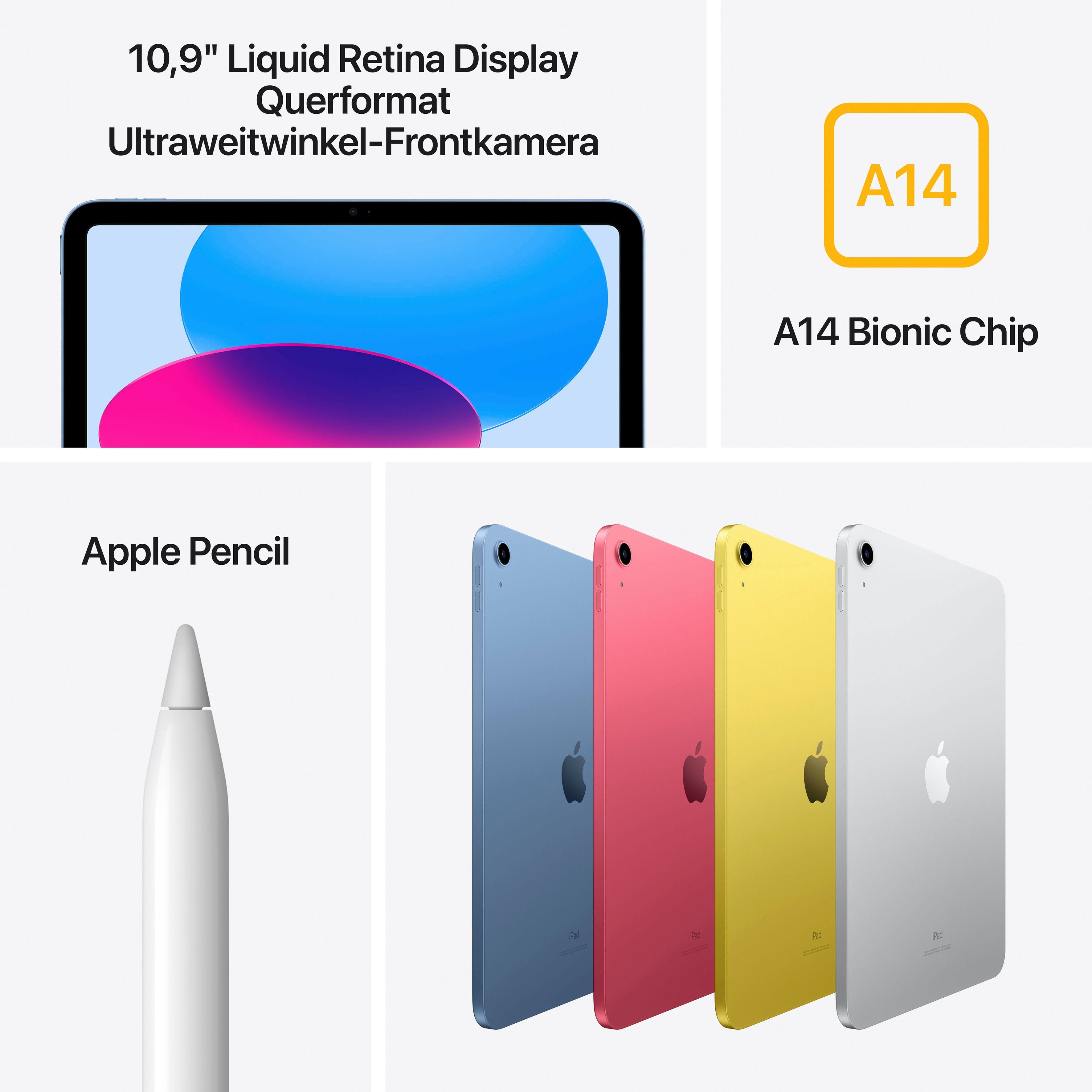 Apple iPad 2022 Wi-Fi (10 iPadOS) 64 silver Tablet Generation) (10,9", GB