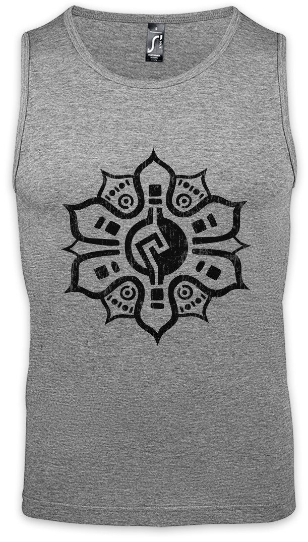 Tanktop Aztec Flower I Ärmelloses T-Shirt Aztecs Azteken Inka Maya Mayans
