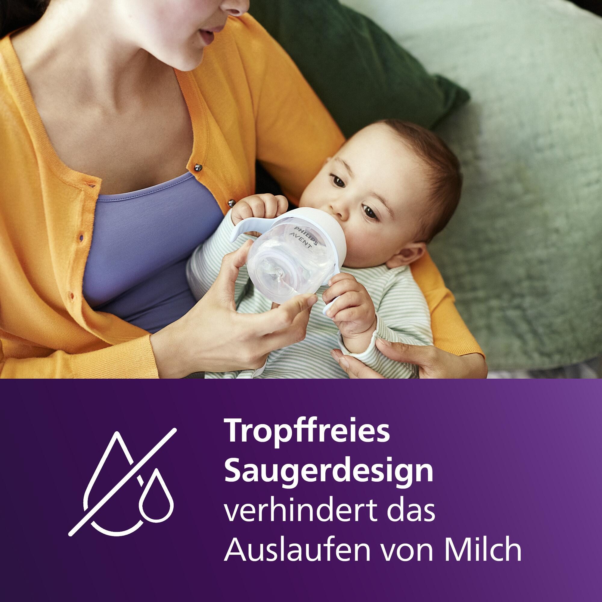 Philips AVENT Babyflasche Natural Response Trinklernbecher, 150ml, extra schnelle Durchflussrate – Bild 4 von 5