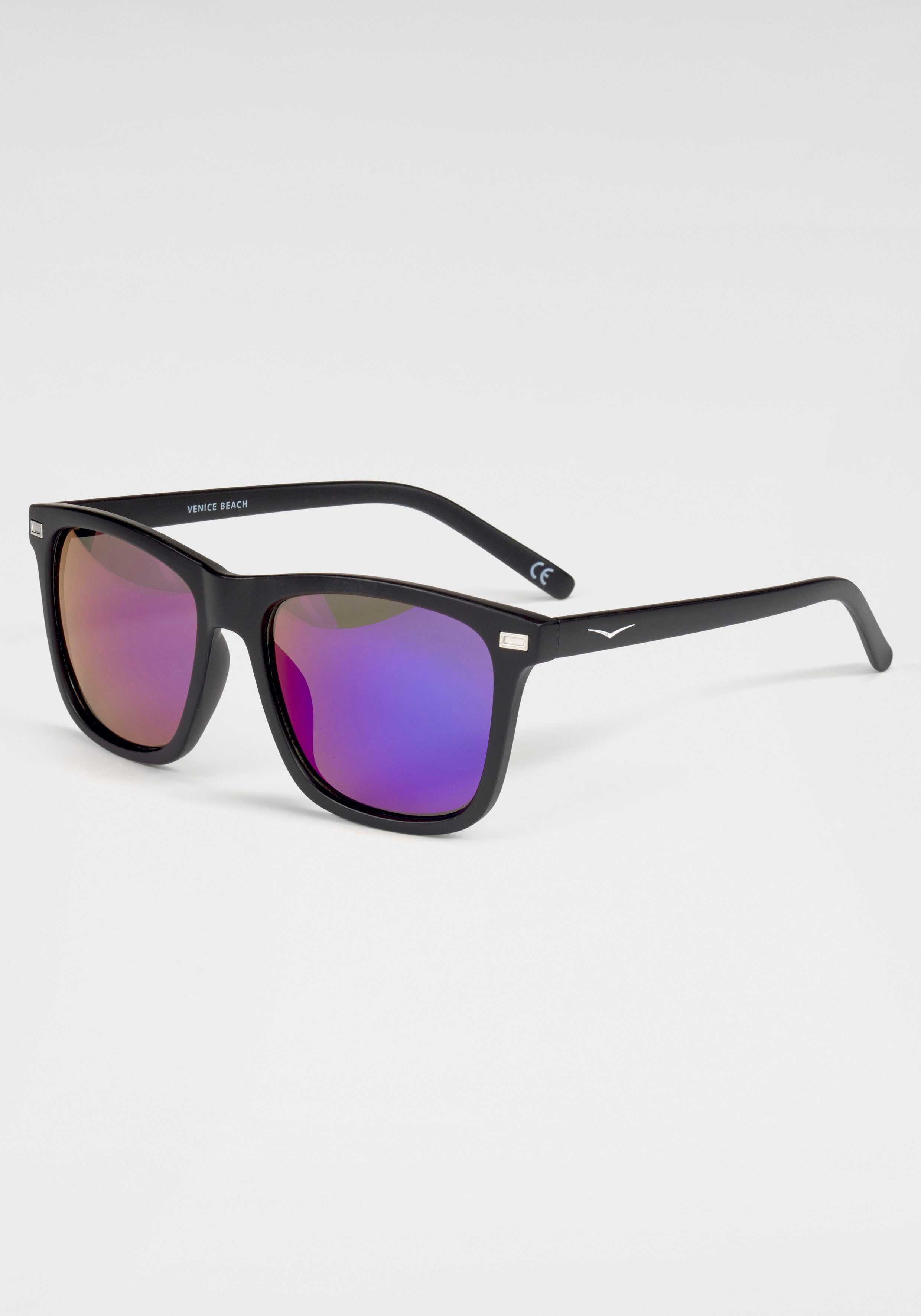 Venice Beach Sonnenbrille Eckige Vollrandsonnenbrille aus Kunststoff