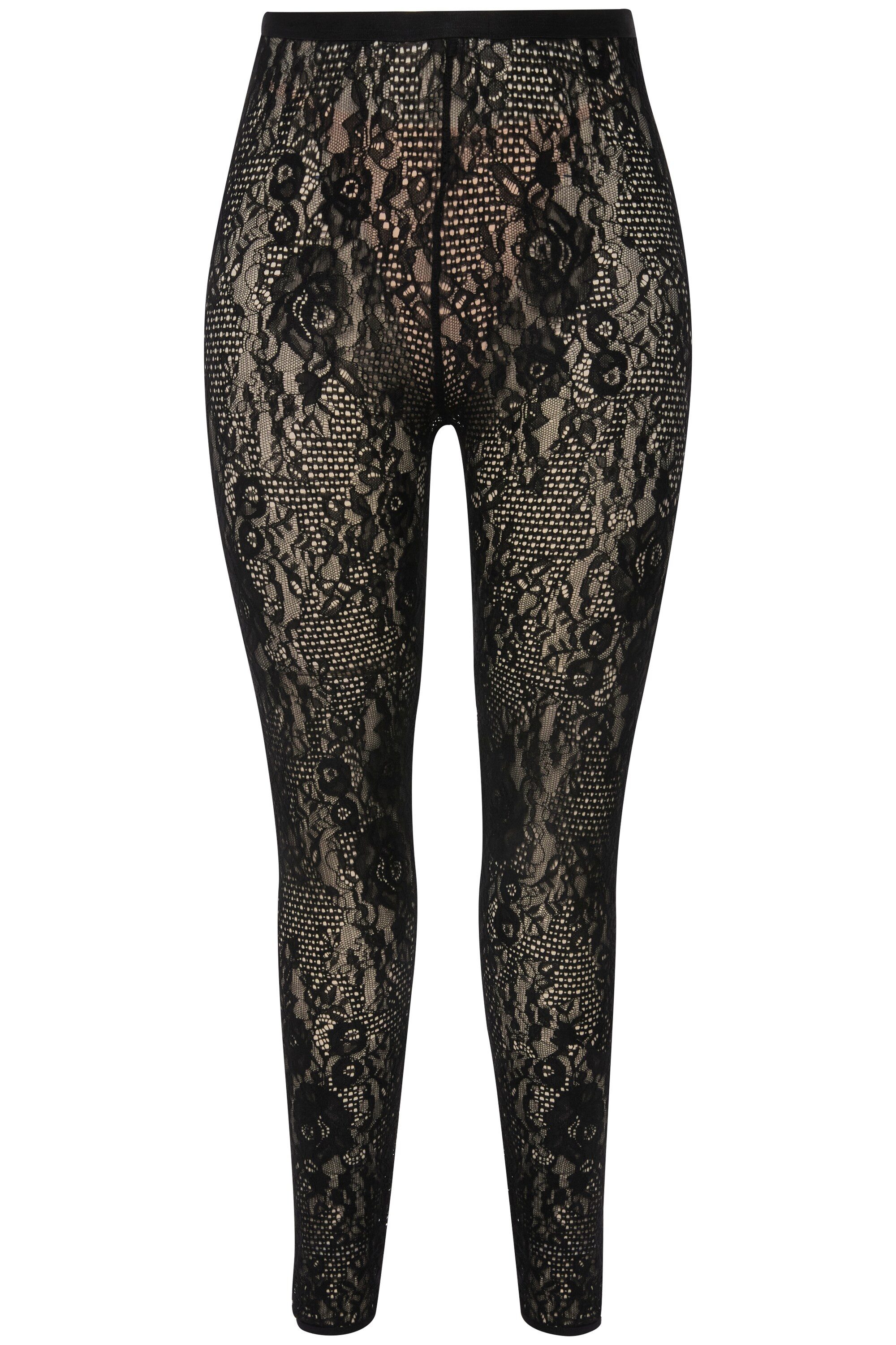 Ulla Popken Feinstrumpfhose Strumpf-Leggings Spitze günstig online kaufen