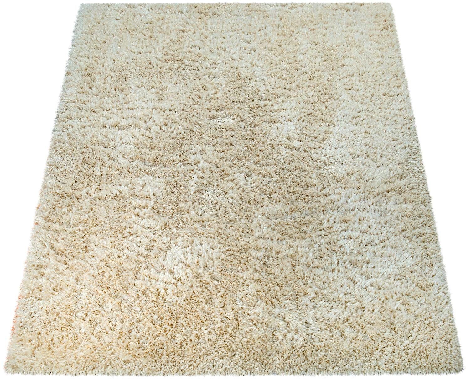 Hochflor-Teppich Bamba 410, Paco Home, rechteckig, Höhe: 45 mm, Flokati Optik, weich & flauschig, waschbar beige