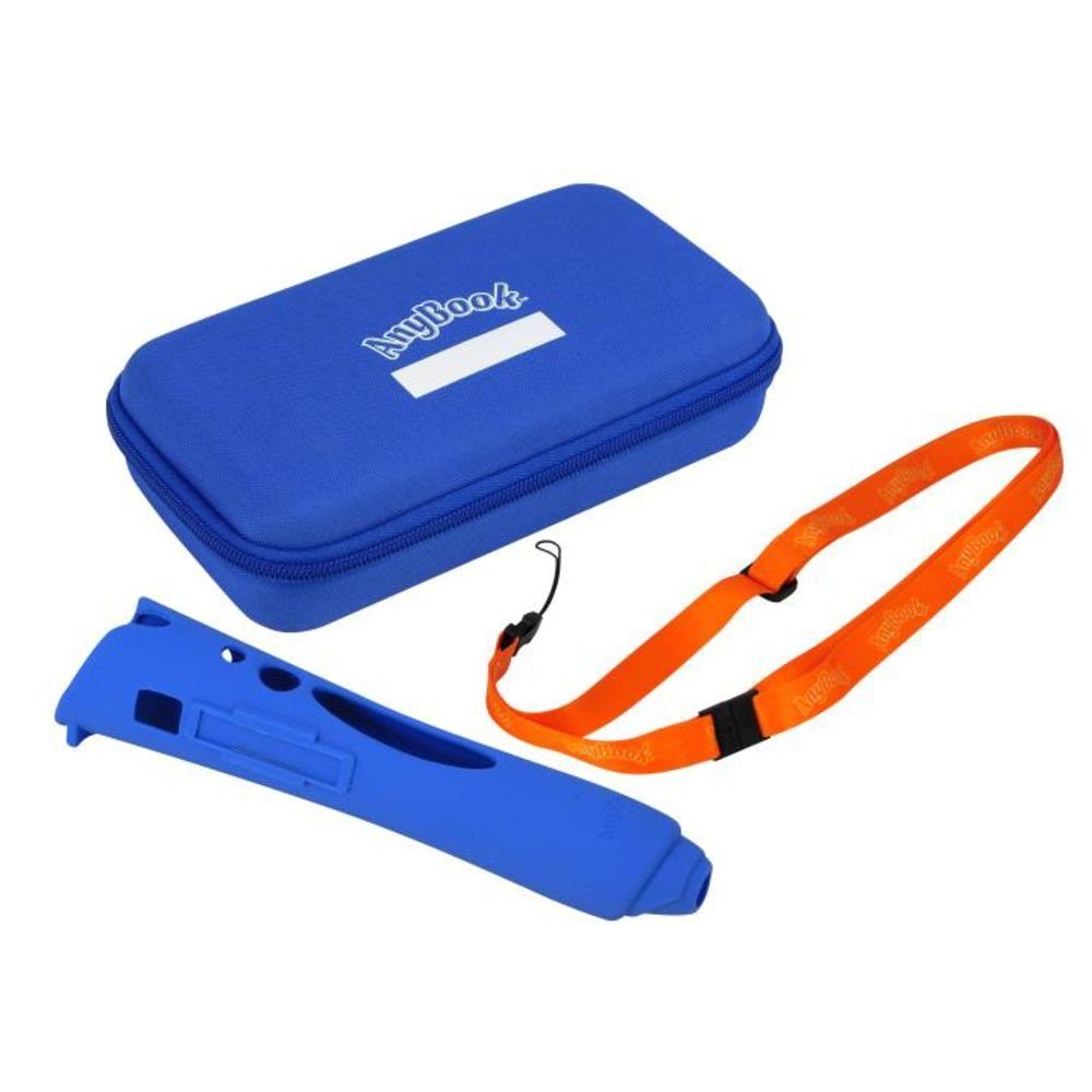 Franklin Lernspielzeug Anybook Zubehör-Set, Zubehör Set für Anybook Audiostift (Artikel-Nr.: DRP5100), 3-teilig Silikoschutz Lanyard CarryCase, Prallschutz, Lesestift Zubehör-Set, blau