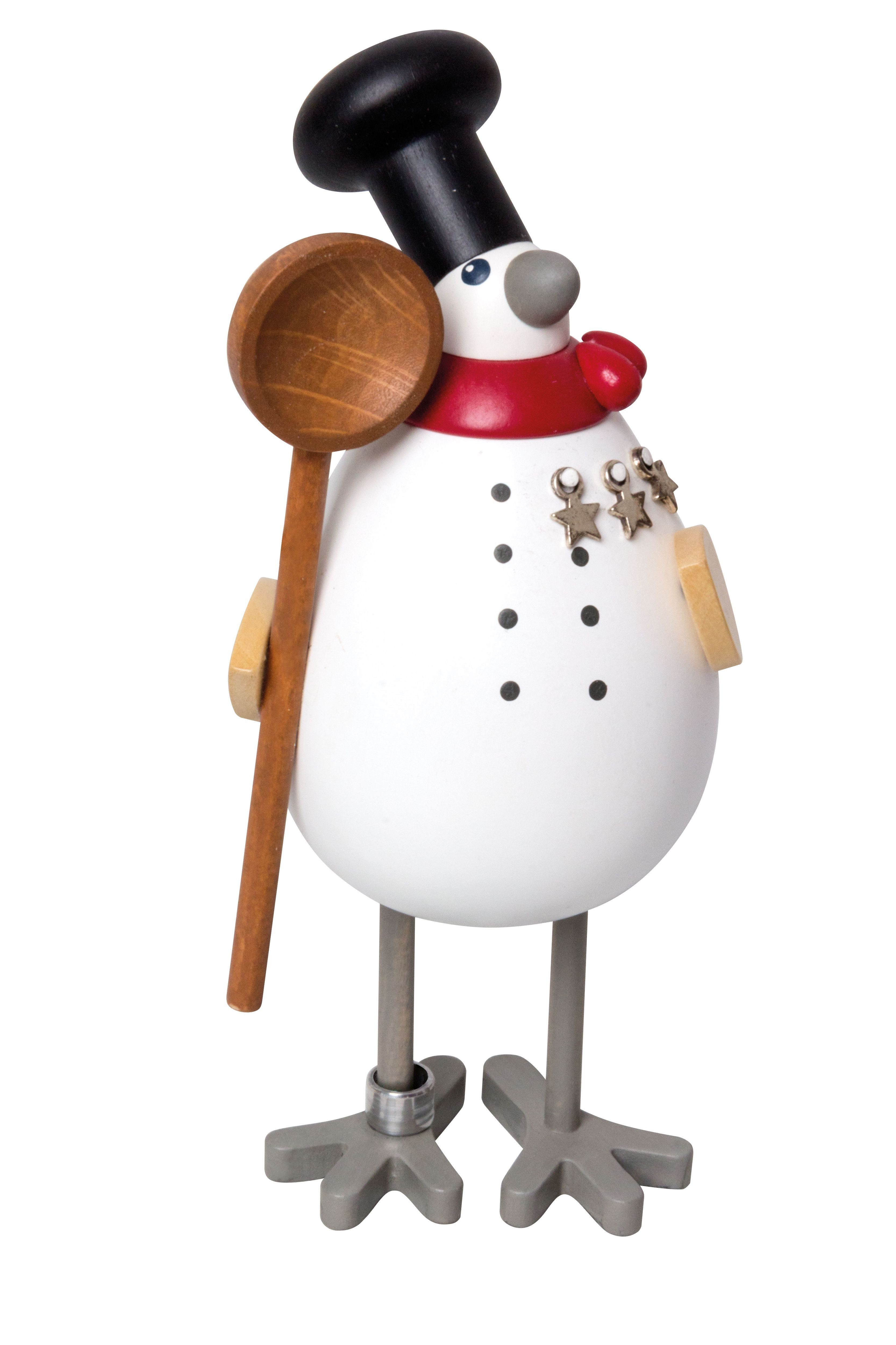 Kuhnert Tierfigur Hühnerei & Hahn - Hahn Maître Pierre - aus Holz - ca. 16 cm hoch, Oster- und Frühlingsdeko - genüssliches Küchenmotiv - Made in Germany