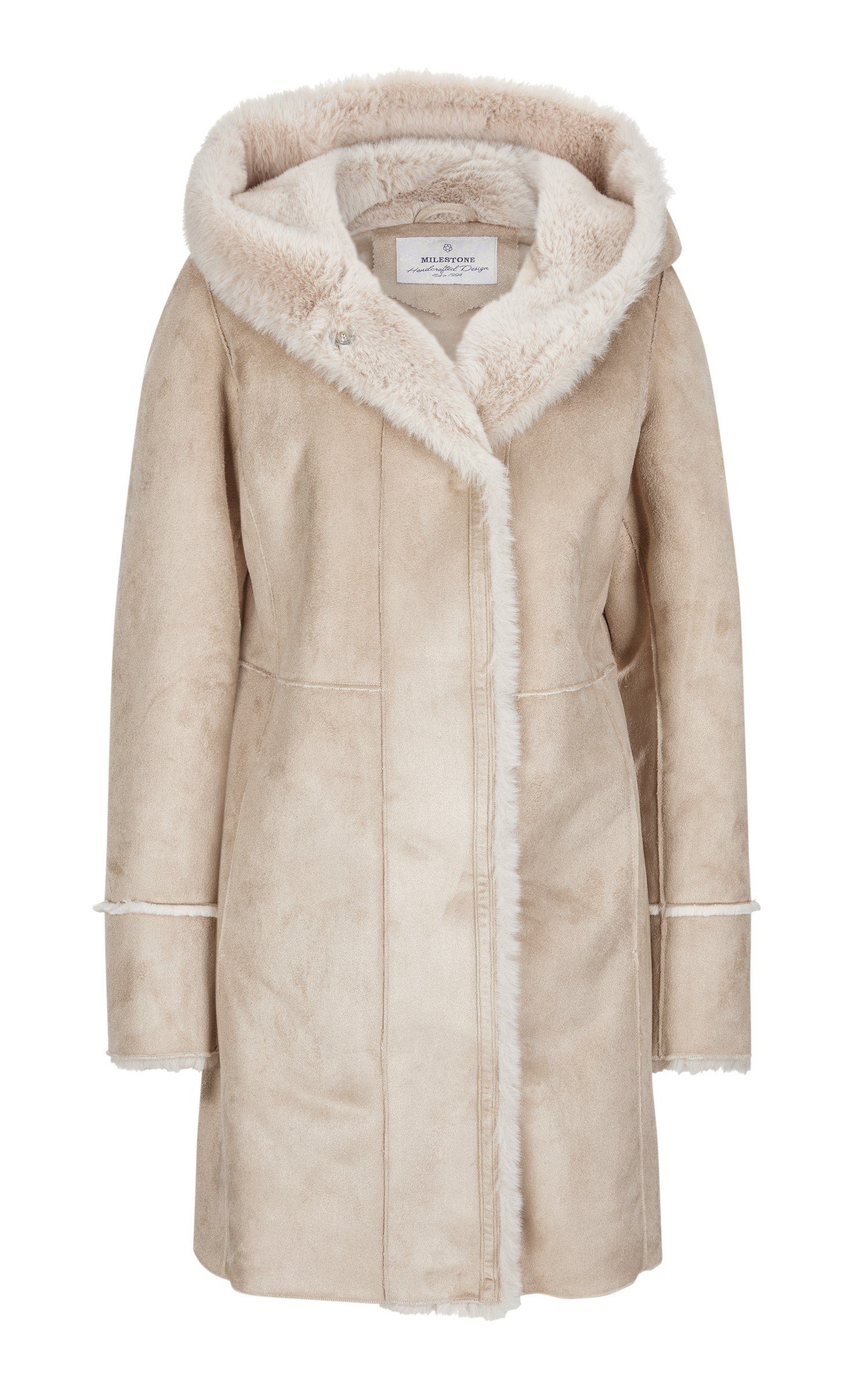 Milestone Fellimitatmantel MSOfelia mit Kapuze und wärmendem Fellbesatz günstig online kaufen