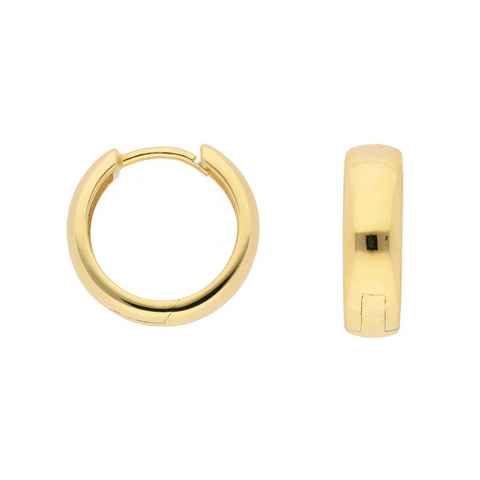 Adelia´s Paar Ohrhänger 333 Gold Ohrringe Creolen Ø 14 mm, Goldschmuck für Damen