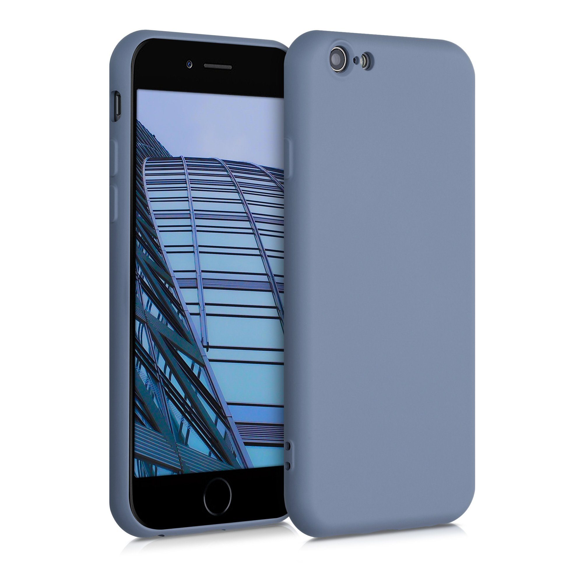 Hülle Silikon gummiert Handy Case in Taubenblau Handyhülle kwmobile Hülle kompatibel mit Apple iPhone 11 
