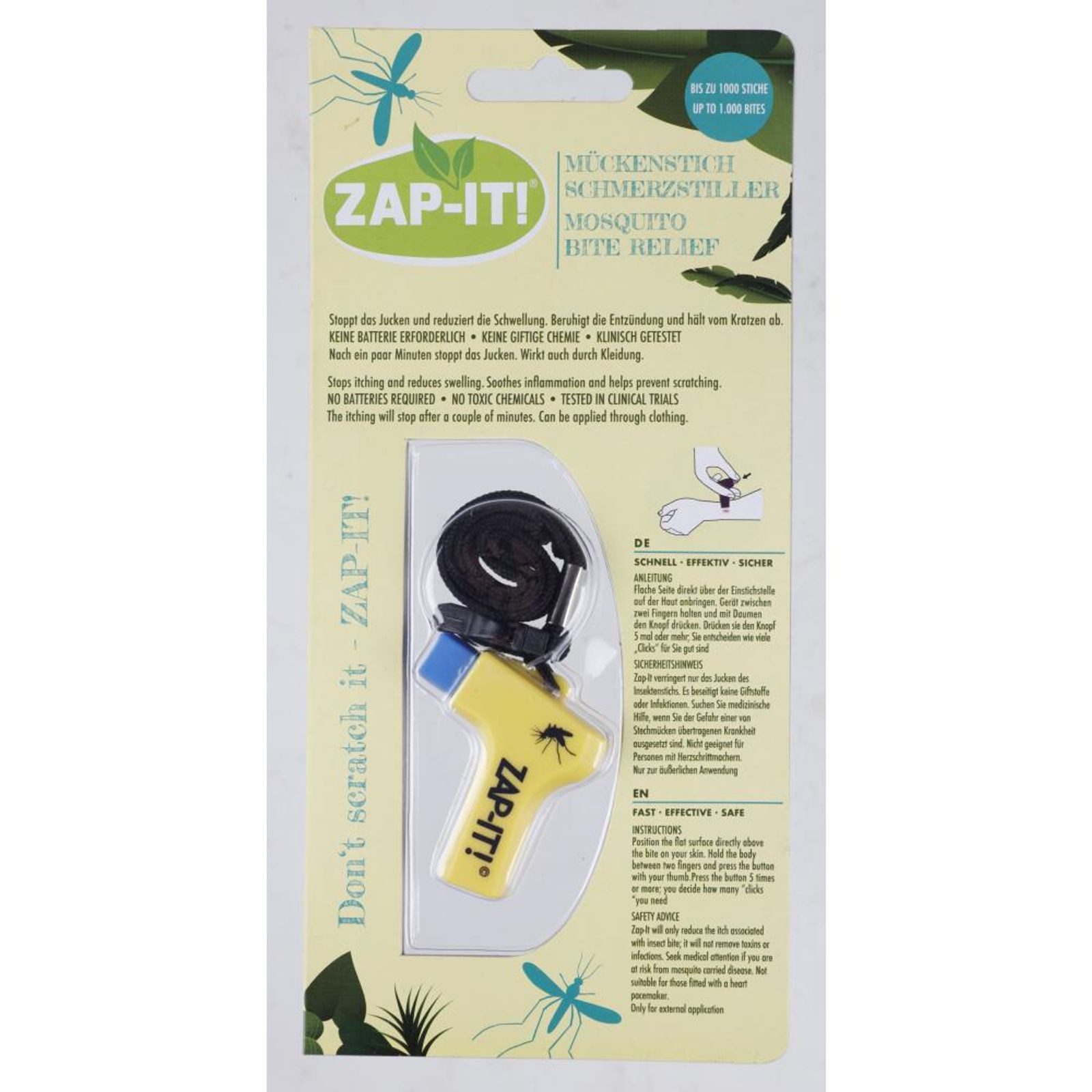 BURI Moskitonetz Zap-It No Scratch Stichheiler gegen Mückenstiche Schmerz Juckreiz – Bild 5 von 5