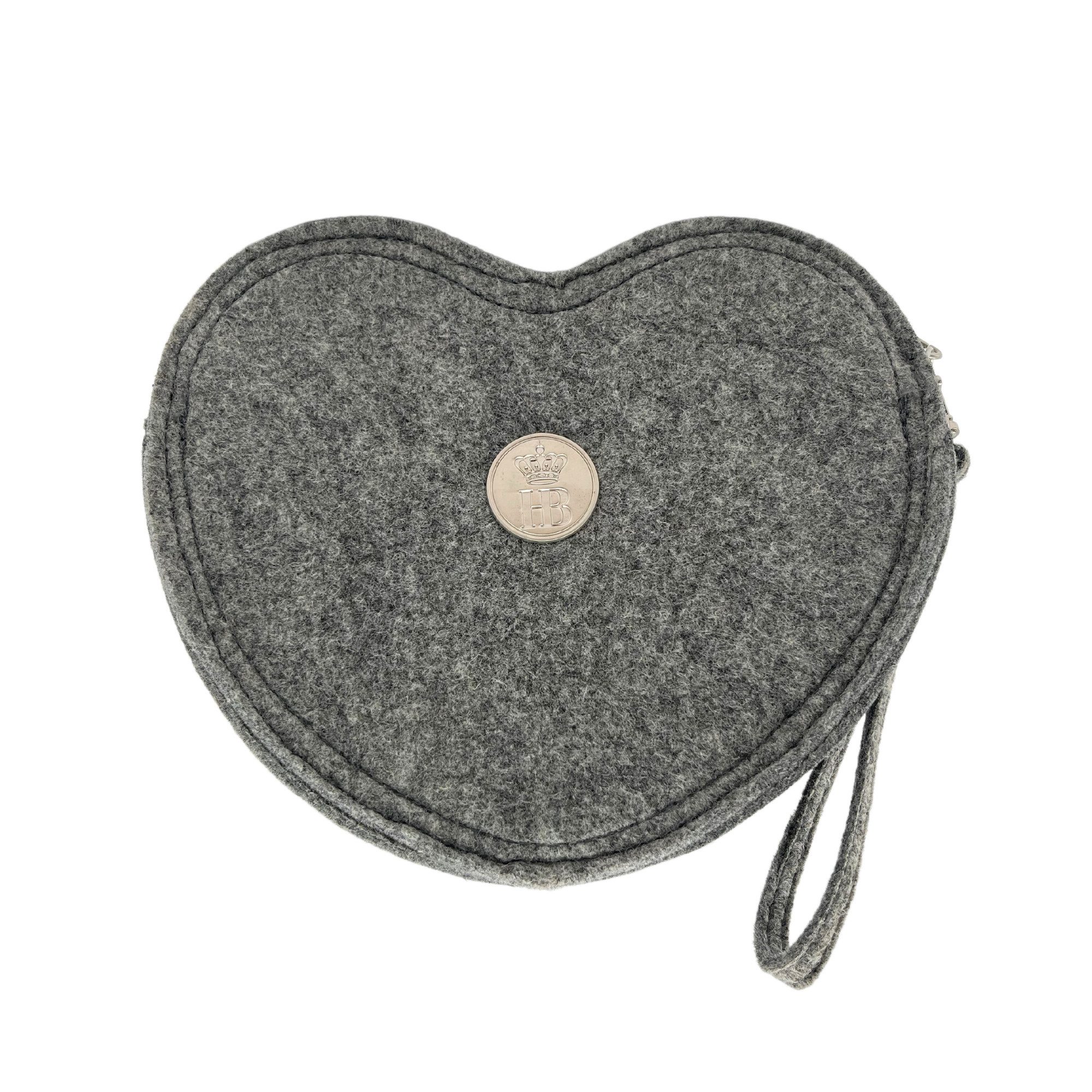 Hofbräuhaus München Handtasche Herz trifft Heimat: Die Hofbräuhaus Herztasche, Größe: 21 cm x 18 cm x 3 cm, Material: 100% Polyester Filz