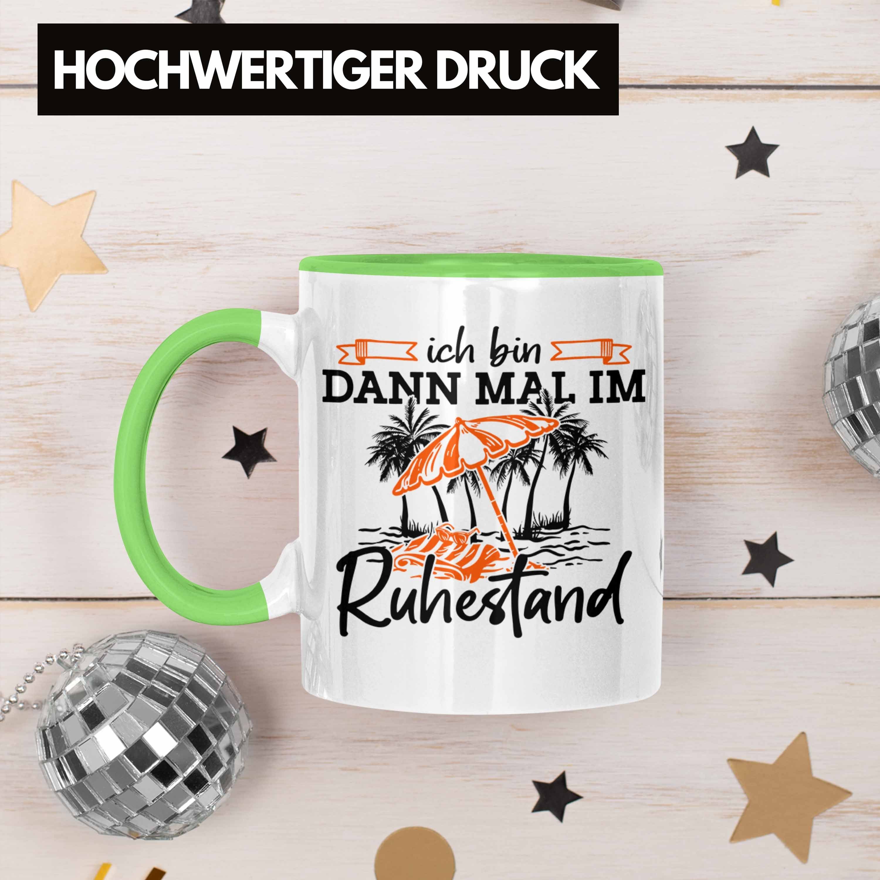 Im ich Tasse Rente Trendation Grün Dann Mal Trendation Geschenk - Ruhestand Pensio Tasse Bin