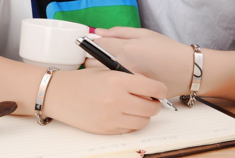 Kim Johanson Bracelet Set Real Love (Set, 2-piece), couple jewelry with heart