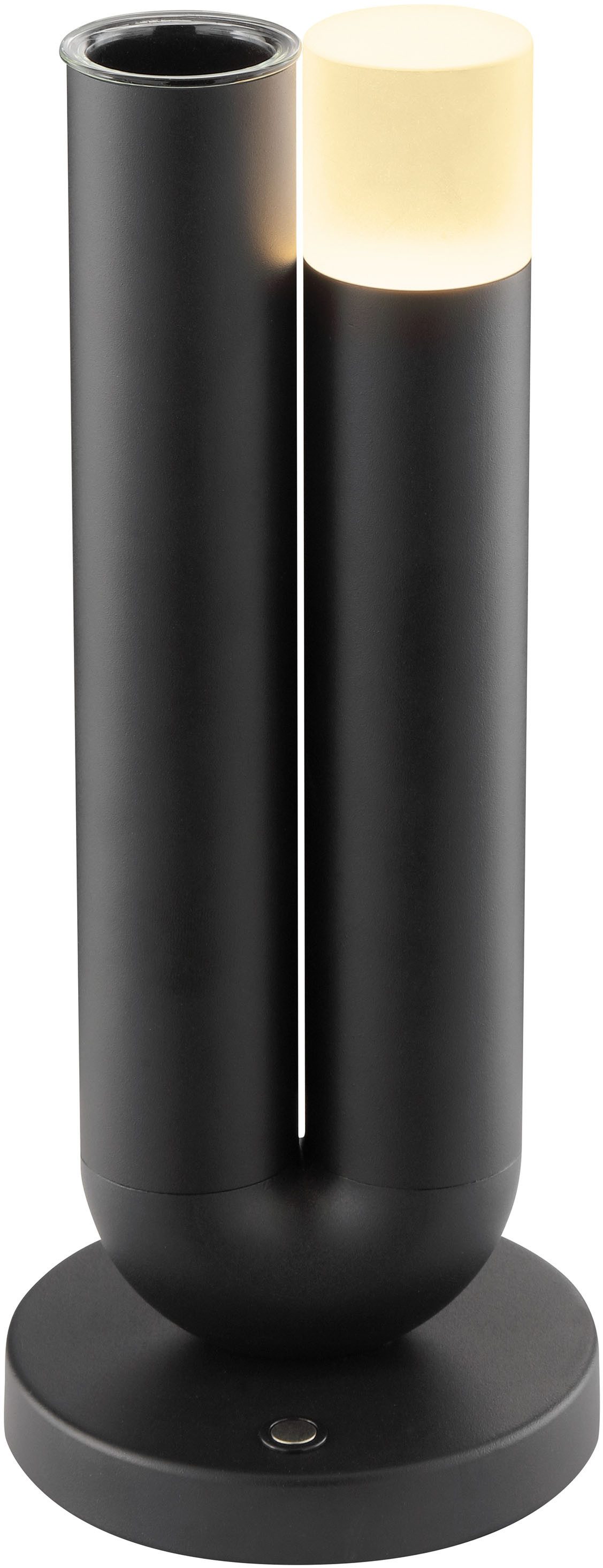 OTTO home LED Tischleuchte Lynett, Dimmfunktion, USB-Anschluss mit Ladefunktion, LED fest integriert, Warmweiß, inkl. Vase, akkubetrieben, wireless charging, 27 cm, 250 lm, 2700 K