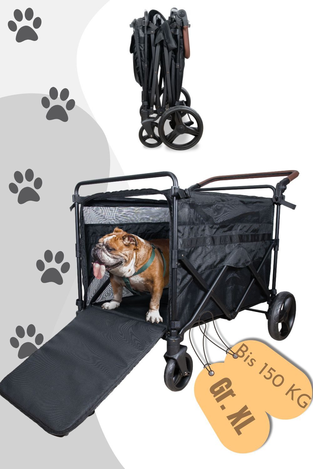 Wonderfold Hunde-Transportbox PXL Pet Heavy Duty Tiertransportwagen