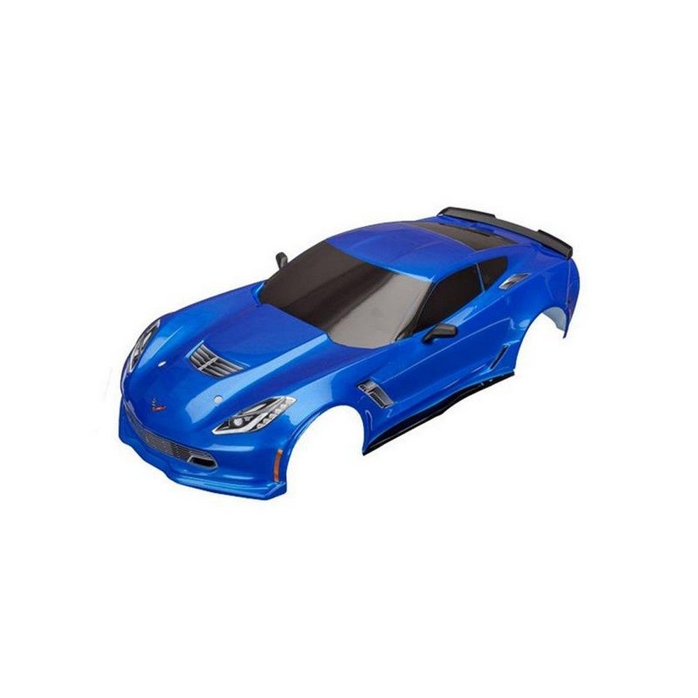 Modellbausatz 8386X Karo Chevrolet Corvette Z06 blau inkl Aufkleber + Anbauteile