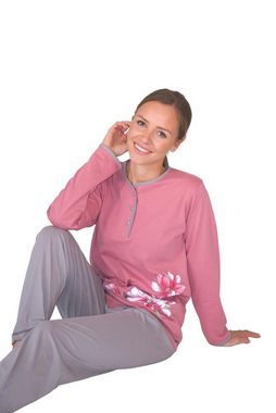 Consult-Tex Pyjama Damen Pyjama, Schlafanzug DW917 (Packung) aus reiner Baumwolle-Jersey Qualität