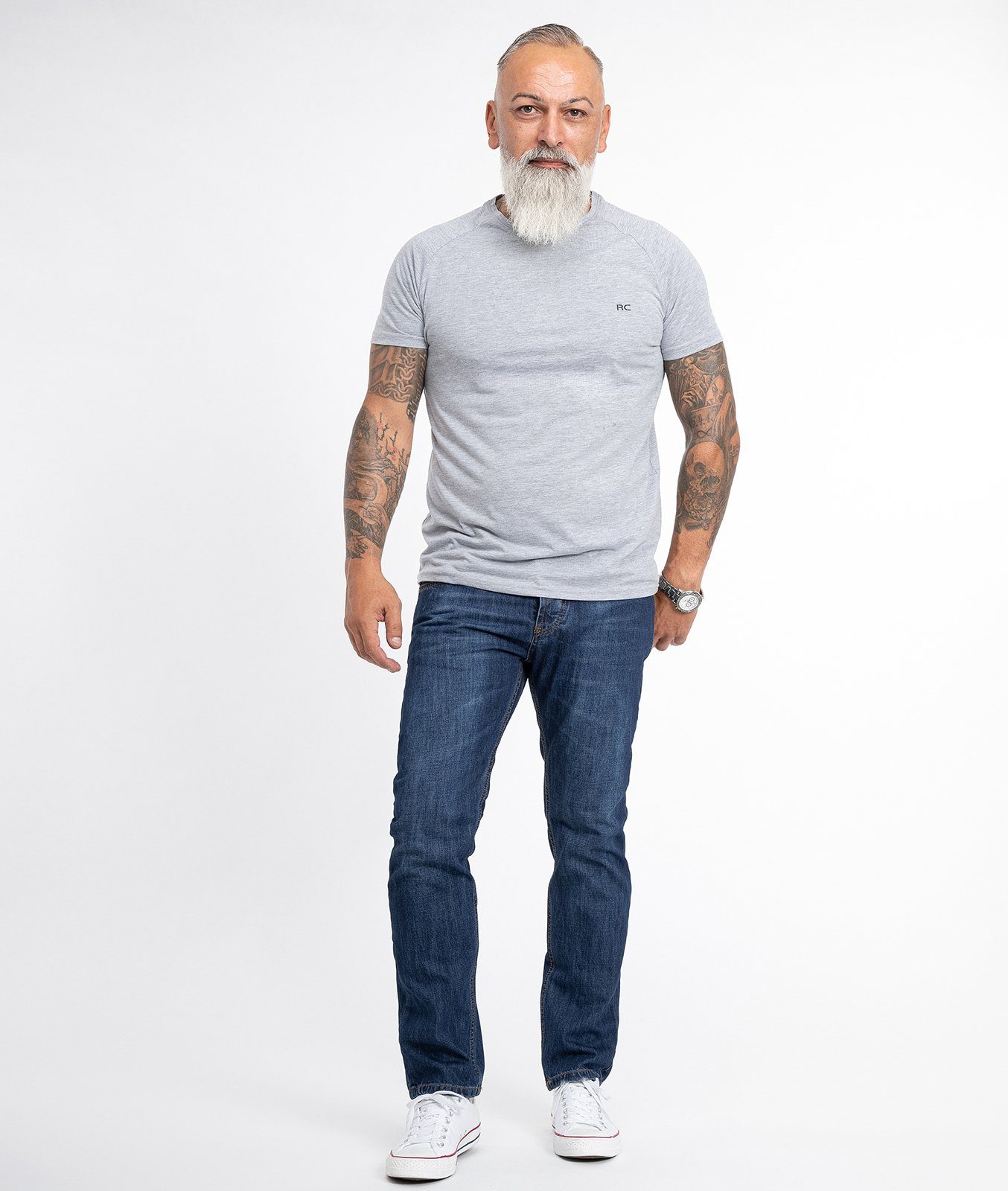 Lorenzo Loren Straight-Jeans Herren Jeans Regular Blau LL-324 Fit