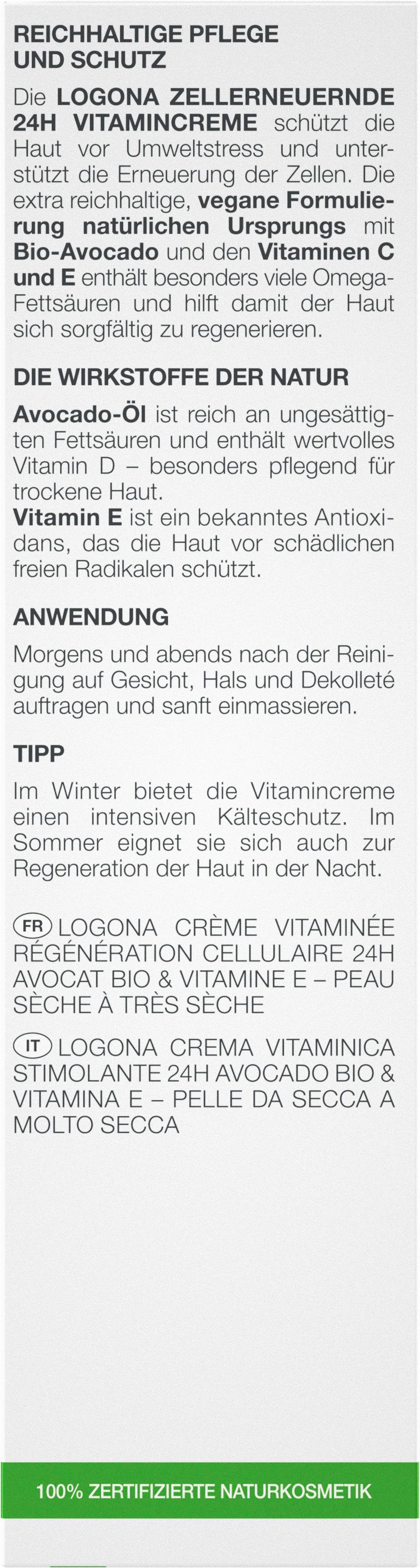 LOGONA Tagescreme Logona [nourish] Vit.Creme Zellerneuernde