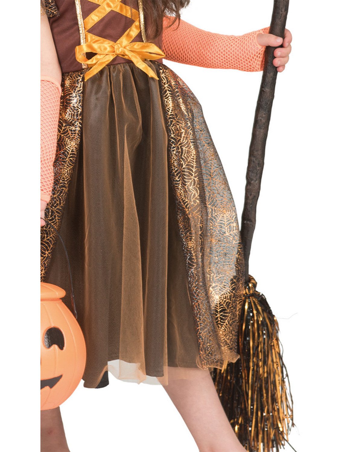 Funny Fashion Hexen-Kostüm Hexen Kostüm 'Autumn' für Mädchen, Braun Orange