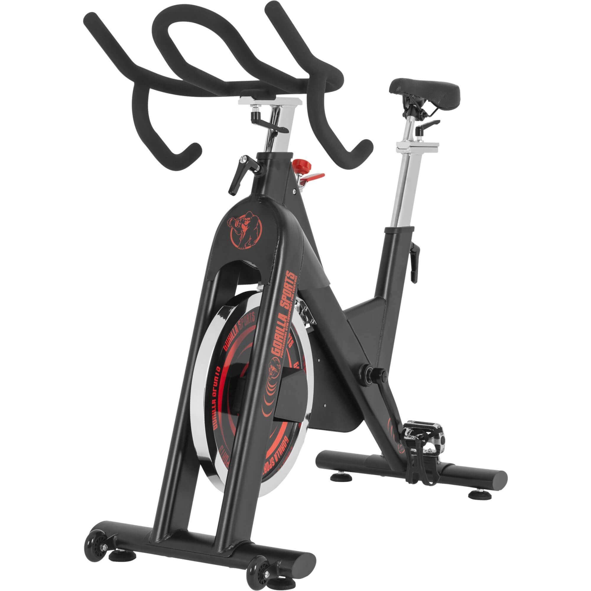 - Schwungrad Indoor GORILLA (1-tlg) Fitnessbike, Hometrainer SPORTS Heimtrainer 18kg Speedbike, Fahrrad,