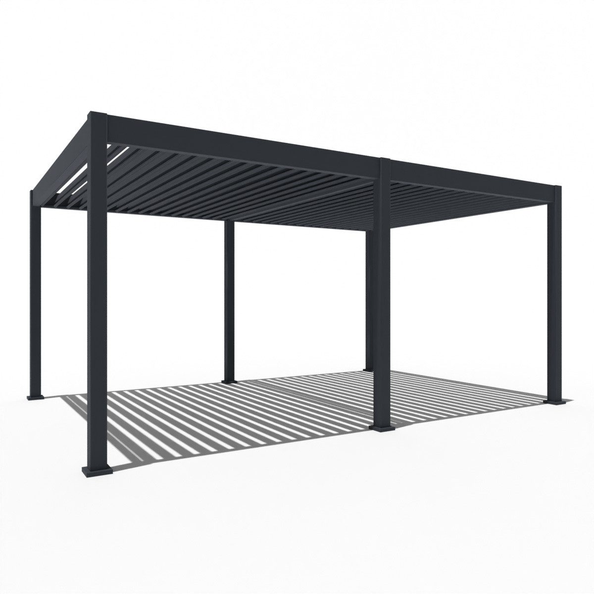 Weide Pergola Elektrischer Pavillon Deluxe Plus Aluminium 3,6 x 5,3 M