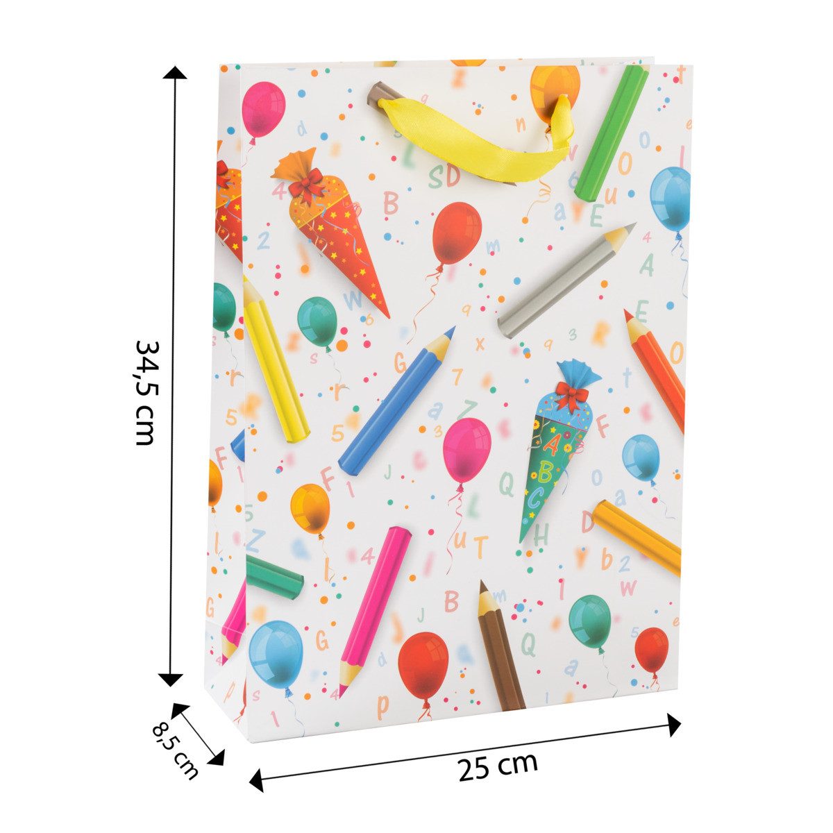 Idena Tragetasche Geschenktasche - Stifte & Schultüte, 25 x 34,5 x 8,5 cm, 210g/m² – Bild 5 von 5