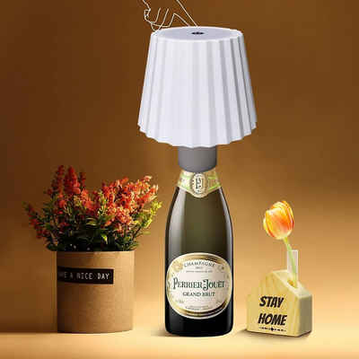 KUGI LED Nachttischlampe LED Tischleuchte Dimmbare Flaschenlampe Akku, Bar-Restaurant-Atmosphärenlicht, Kabellos Weinflaschenlicht,LEDTischleuchte Akku,2000mAh