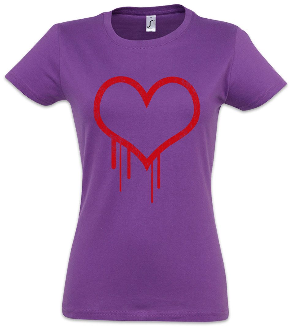 Urban Backwoods Print-Shirt Bleeding Heart I Damen T-Shirt Blutendes Bloody günstig online kaufen