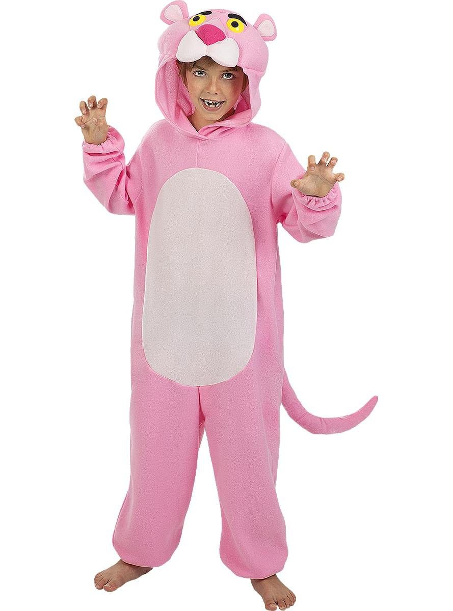 Funidelia Kostüm Der rosarote Panther Kostüm für Kinder, Der Pink Panther als kuscheliger Einteiler