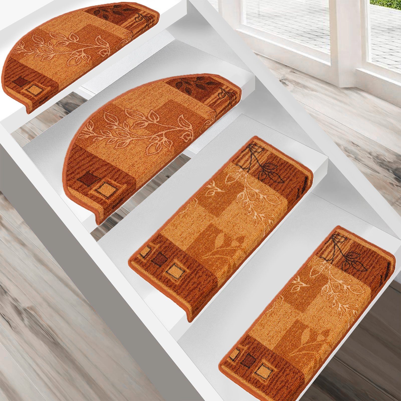 Floordirekt Stufenmatte Akzent, 3 Farben & 2 Größen, Treppenschutz, Rechteckig, Höhe: 5 mm
