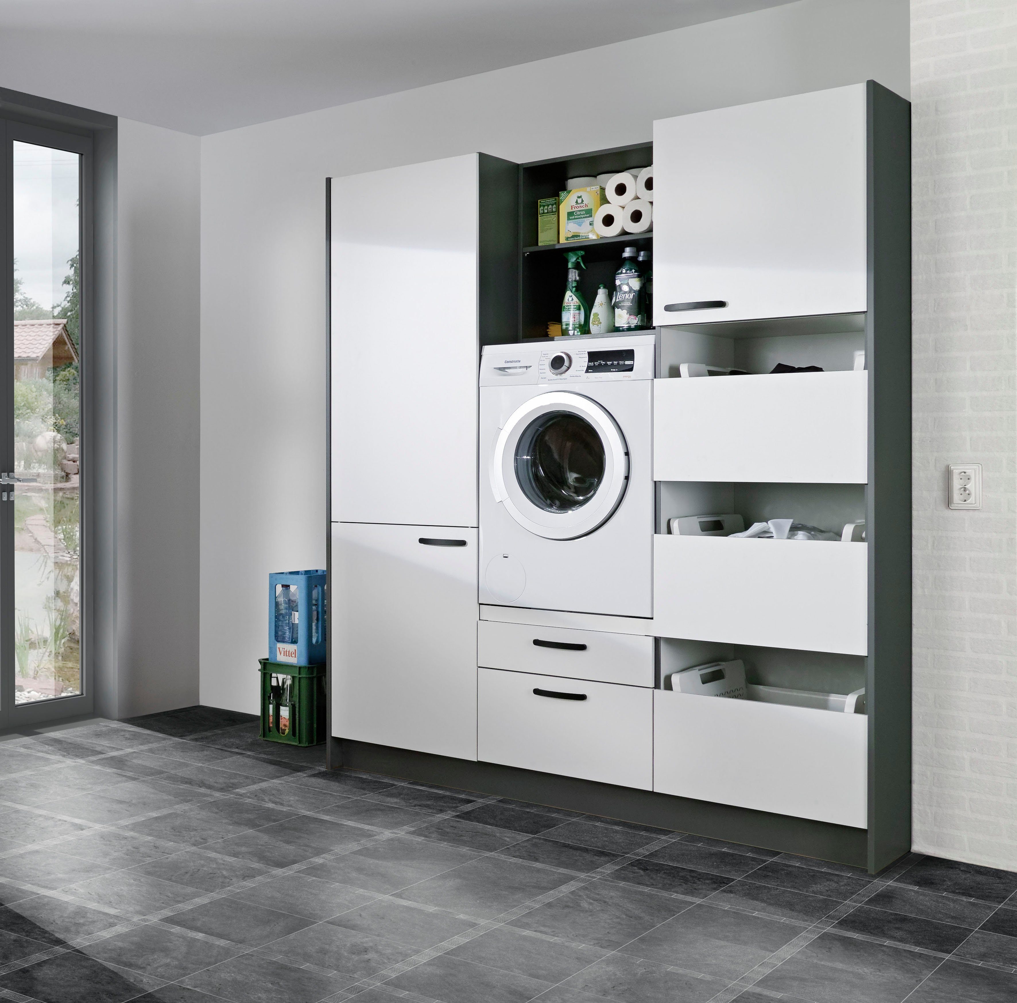 Express Küchen Schrank-Set Arta, (Komplett-Set, 7-St., ohne Geräte, vormontiert, mit Soft-Close-Funktion, Stellbreite 185 cm), ohne Geräte, vormontiert, mit Soft-Close-Funktion, Stellbreite 185cm
