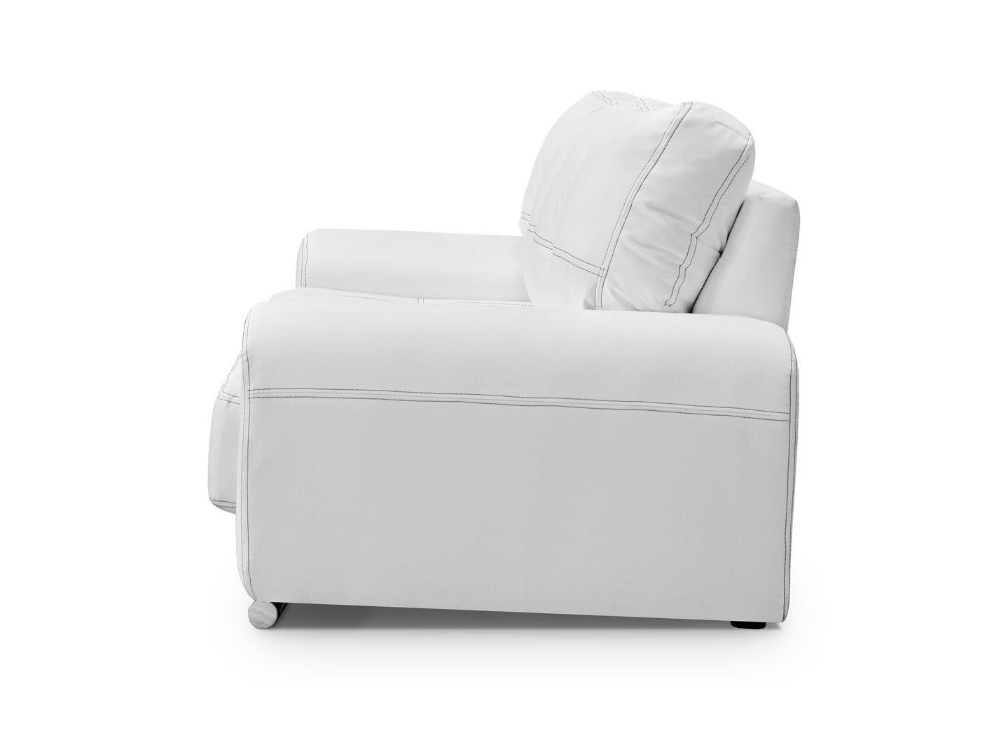 Zweisitzer (dolaro 511) OMEGA Neu Beautysofa Sofa Weiß 2-Sitzer Couch