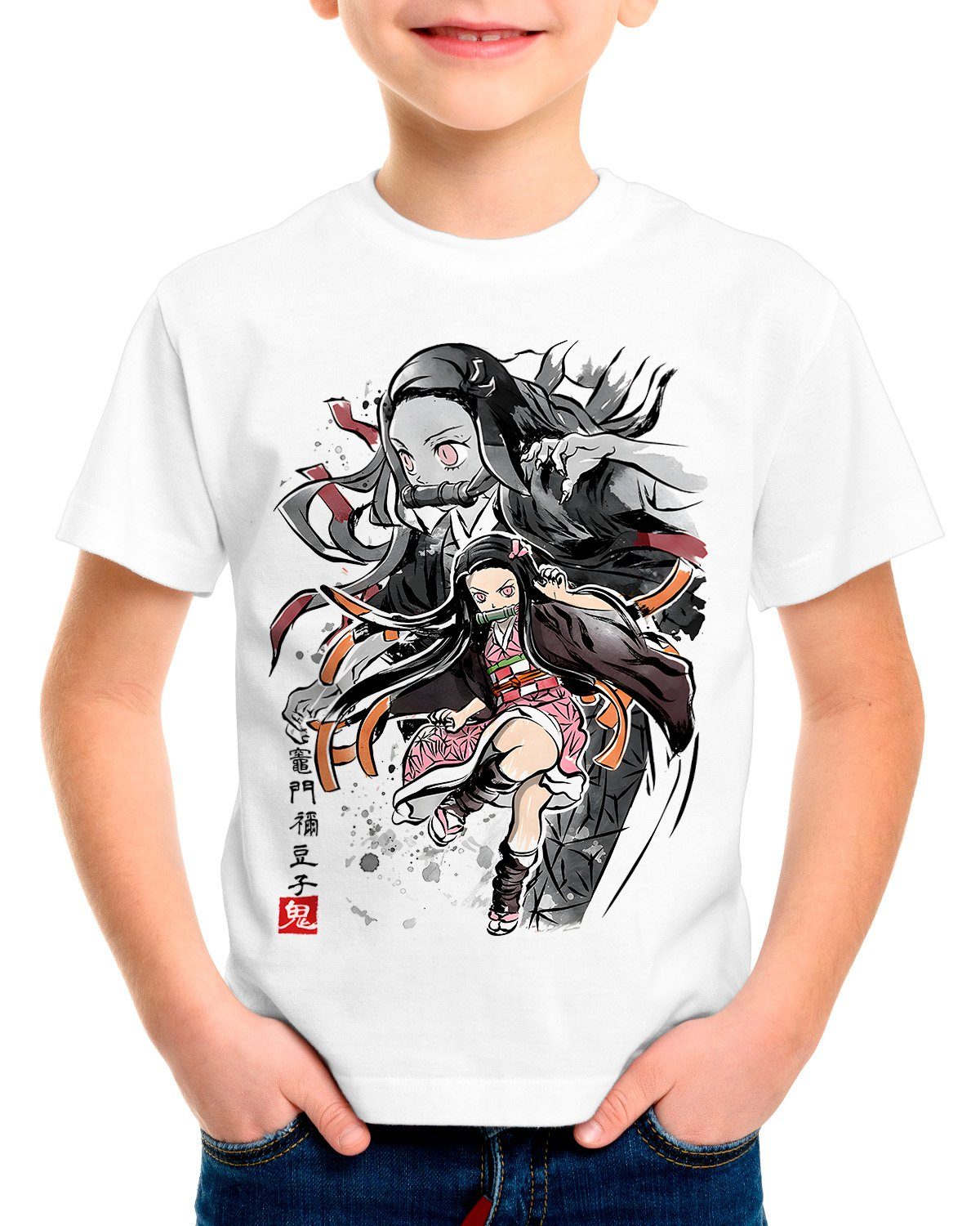 demon manga Print-Shirt anime slayer style3 japan