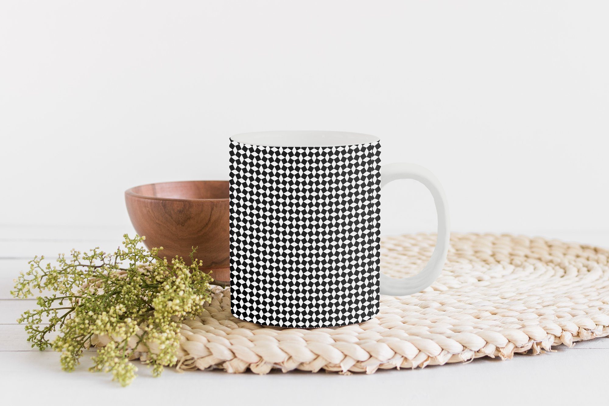 MuchoWow Tasse Gestaltung Teetasse, - Kaffeetassen, - Muster, Geschenk Teetasse, Becher, Geometrie Keramik
