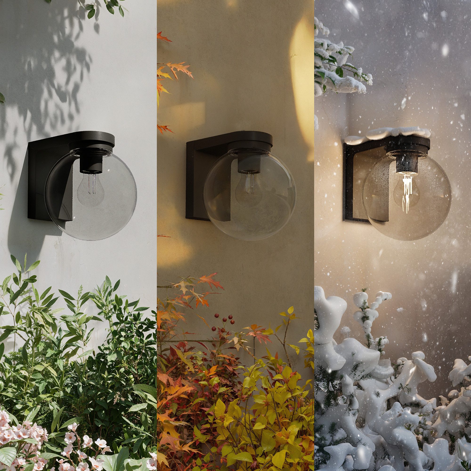 Philips LED Außen-Wandleuchte Outdoor Ulio, ohne Leuchtmittel, ohne E27-Leuchtmittel, IP44, schwarz