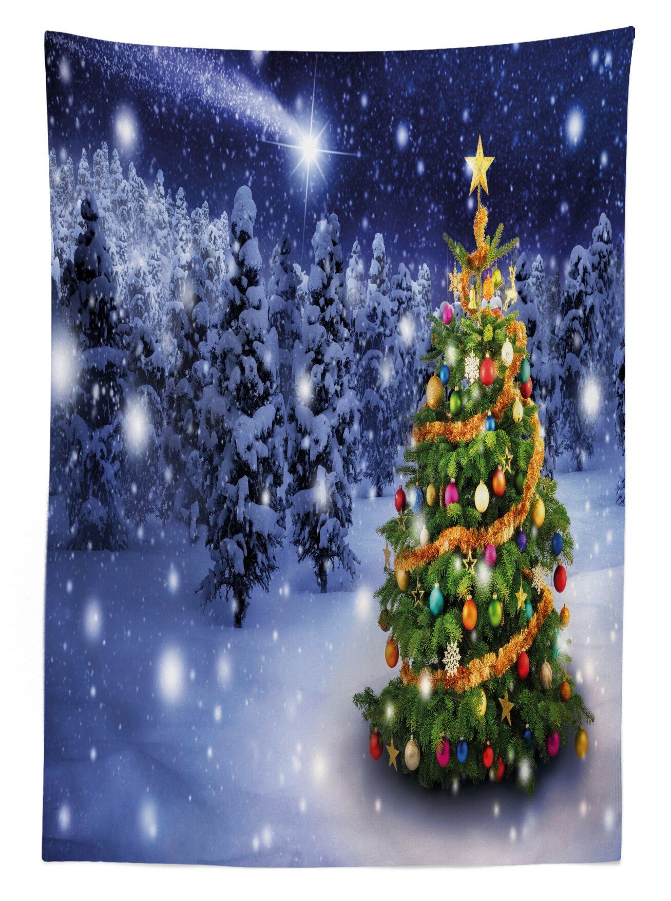 den Noel Elf Außen Theme Waschbar Tischdecke Weihnachten geeignet Farbfest Klare Für Bereich winterliche Farben, Abakuhaus