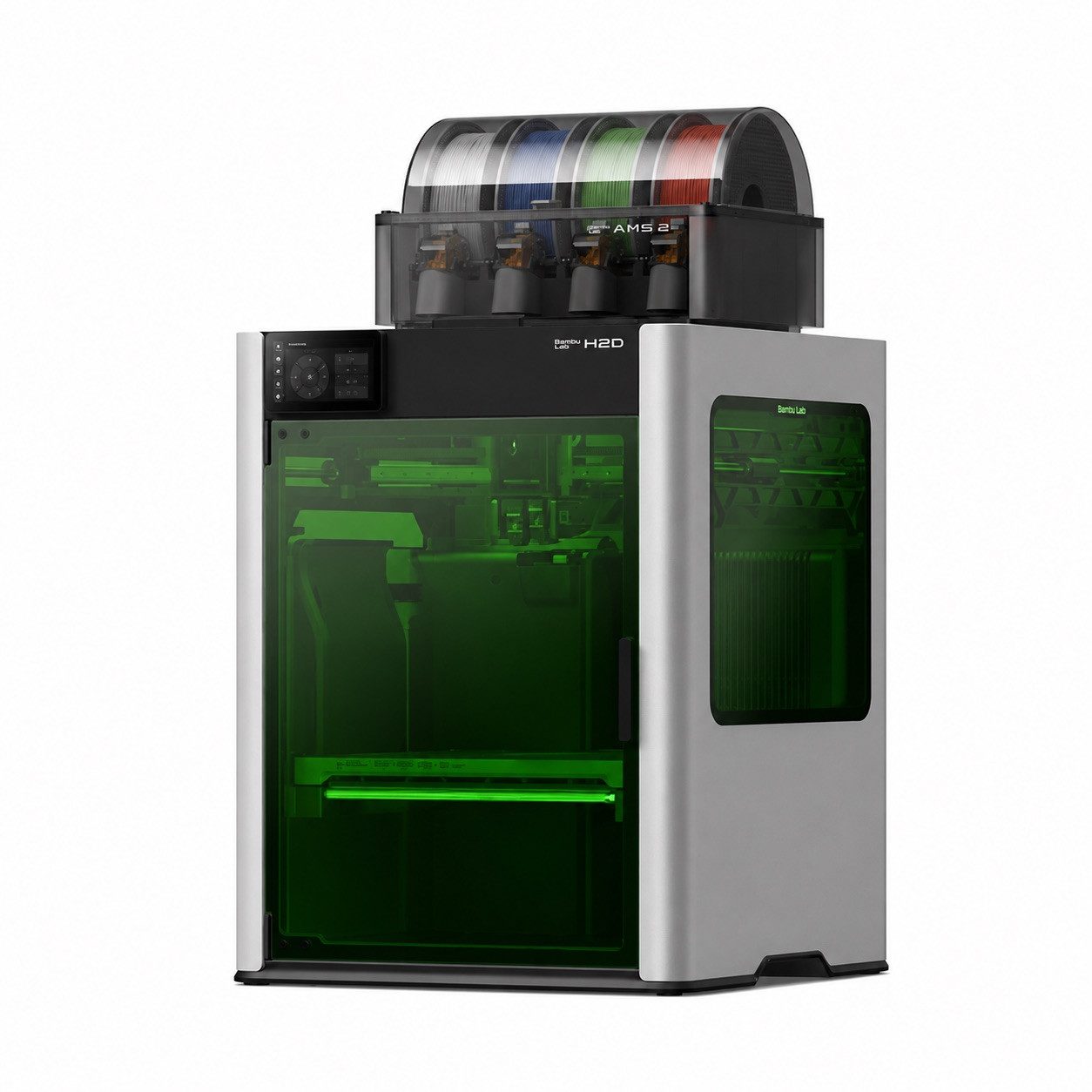 Bambu Lab 3D-Drucker Bambu Lab H2D Laser Full Combo mit AMS 2 Pro und Lasermodul 10 W, Dual-Nozzle-System (Dual-Hotend)