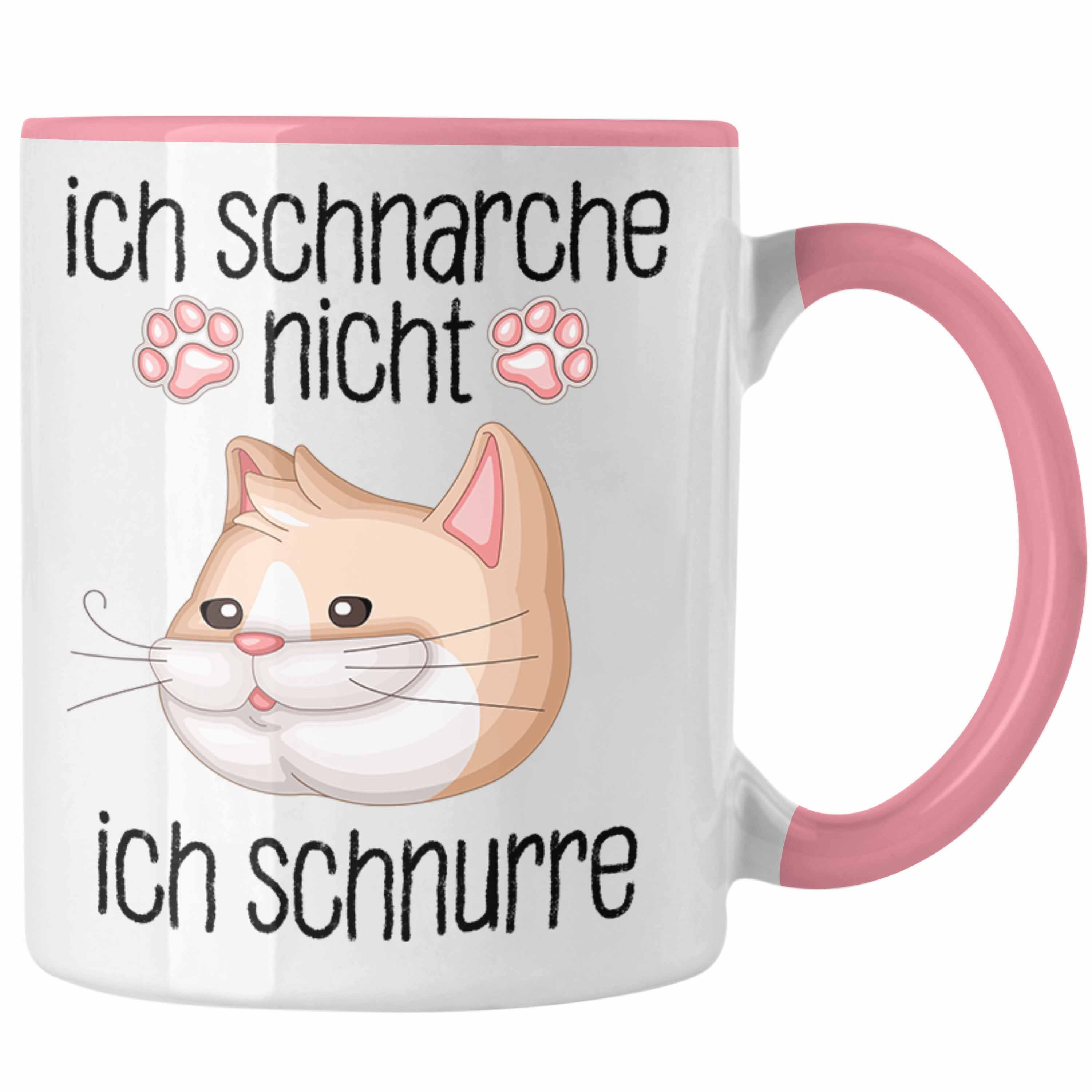 Trendation Tasse Katzen Mama Tasse Geschenk Ich Schnarche Nicht Ich Schnurre Lustige Ge Rosa