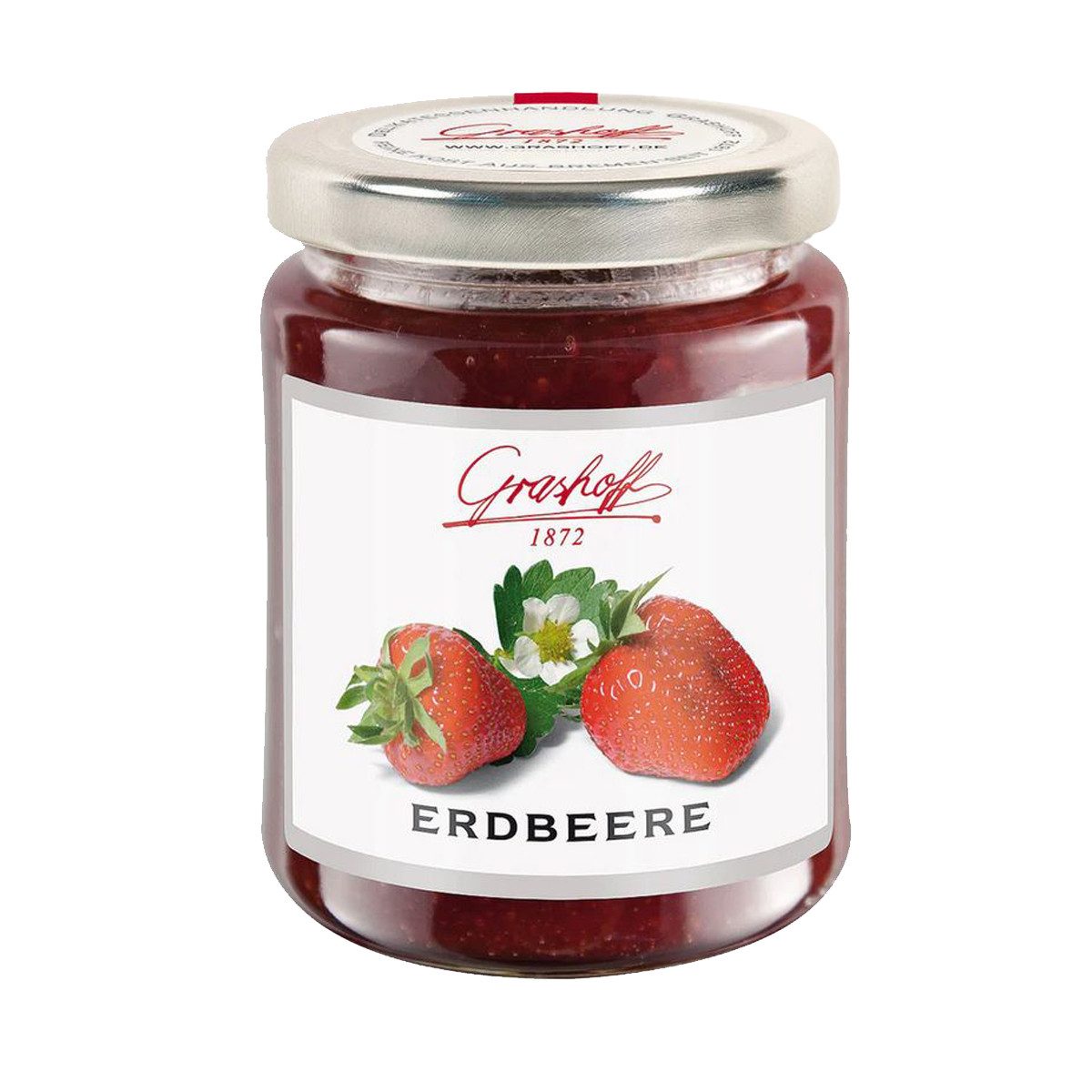 Grashoff Fruchtaufstrich, Grashoff Erdbeer Konfitüre Extra mit aromatischen Erdbeeren 250g