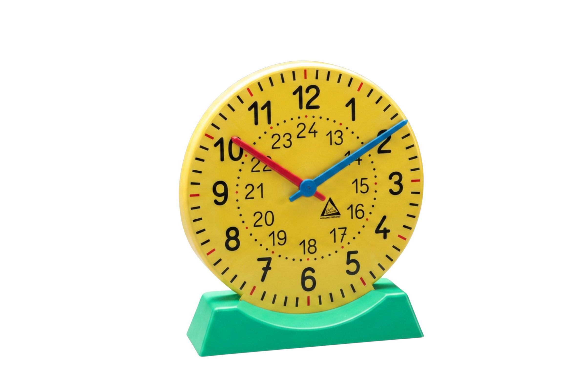 Wissner® aktiv lernen Lernspielzeug Lernuhr Standfuß, Uhrzeit lernen synchrones Uhrwerk RE-Plastic®, RE-Plastic®