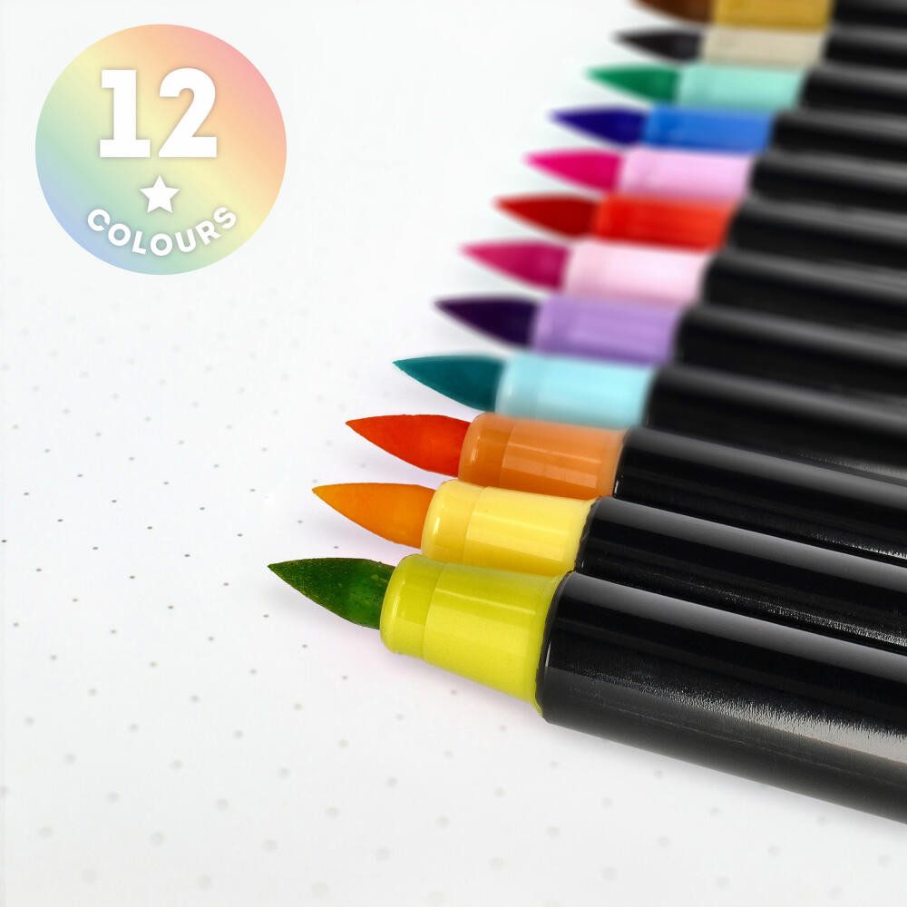 Legami Filzstift Brush Markers Pastel Colours 12-tlg.