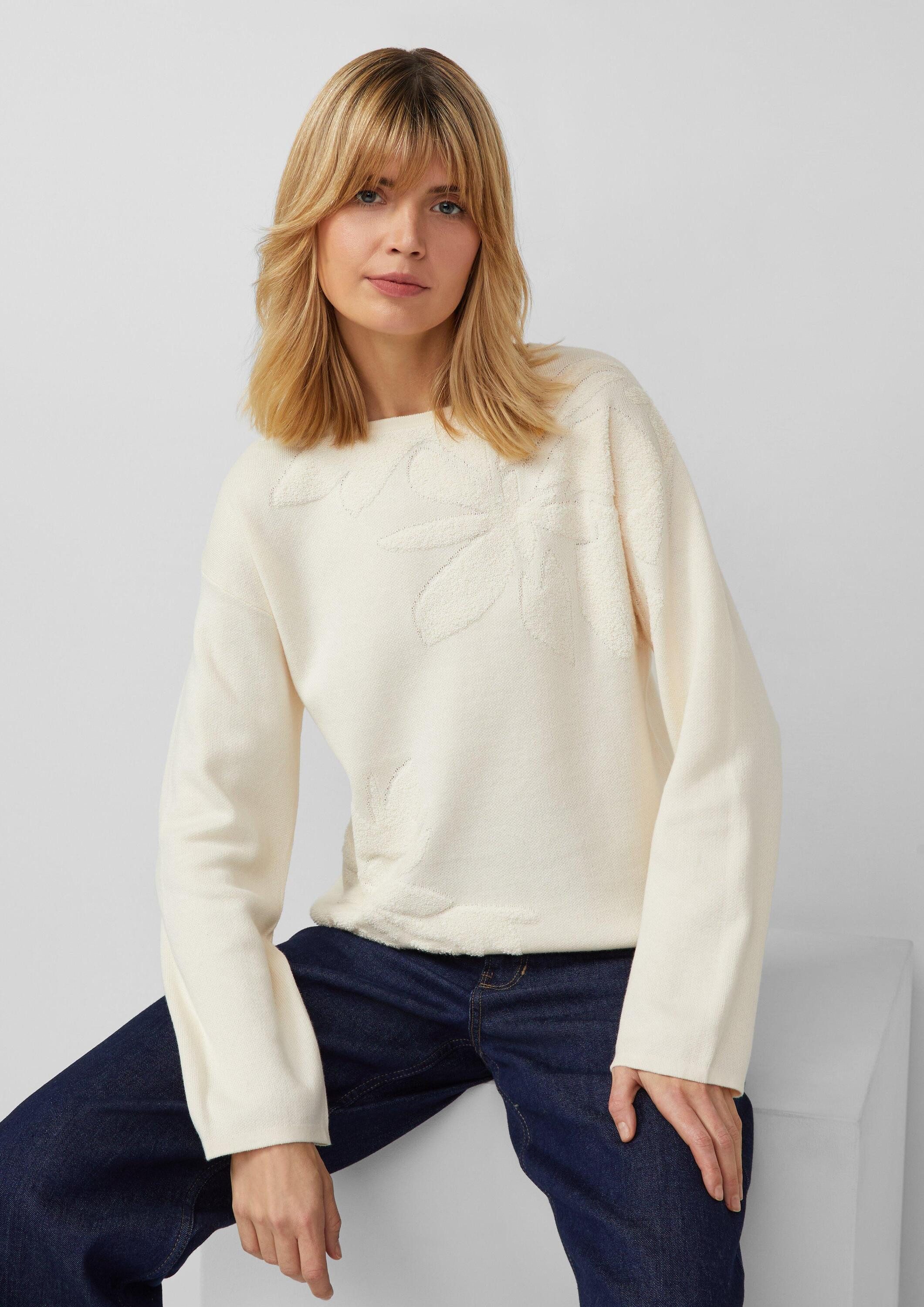 s.Oliver Longpullover Strickpullover Pullover mit dekorativem Strickmuster