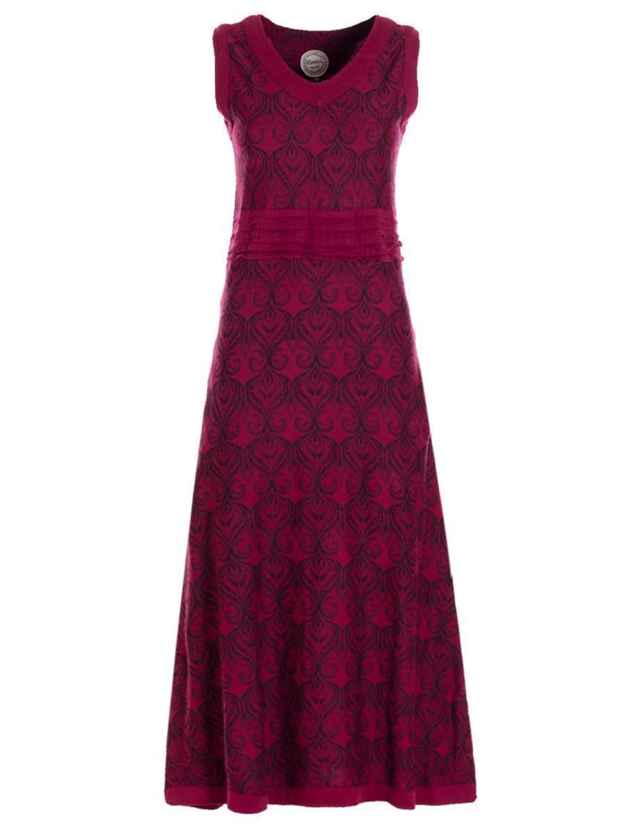 Vishes Maxikleid Langes Kleid Jersey Baumwolle Ornament Print Ärmellos Alternative Mode, Boho, Hippie, Ethno, Festival