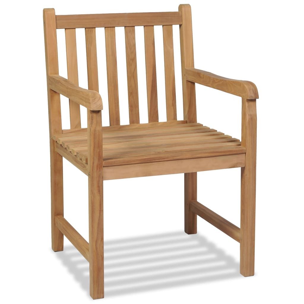 furnicato Gartenstuhl Gartenstuhl-Set Naturholz Braun 58x60x90 cm, 2er-Set (2 St), Witterungsbeständige Sitzgruppe mit Belastbarkeit bis 110 kg pro Sitz