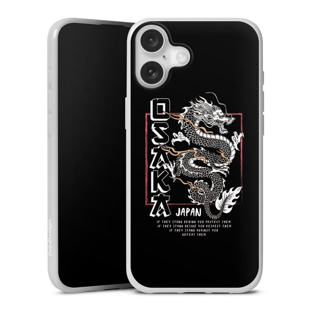 DeinDesign Handyhülle Japan Drache Meer Osaka Dragon, Apple iPhone 16 Plus Silikon Hülle Bumper Case Handy Schutzhülle